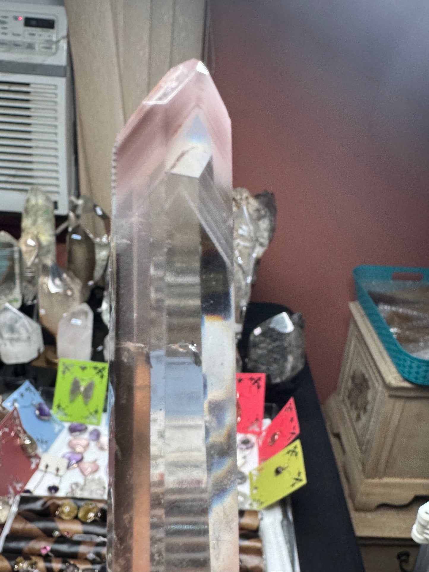 AAA+ Pink Lithium Lemurian Quartz Tower