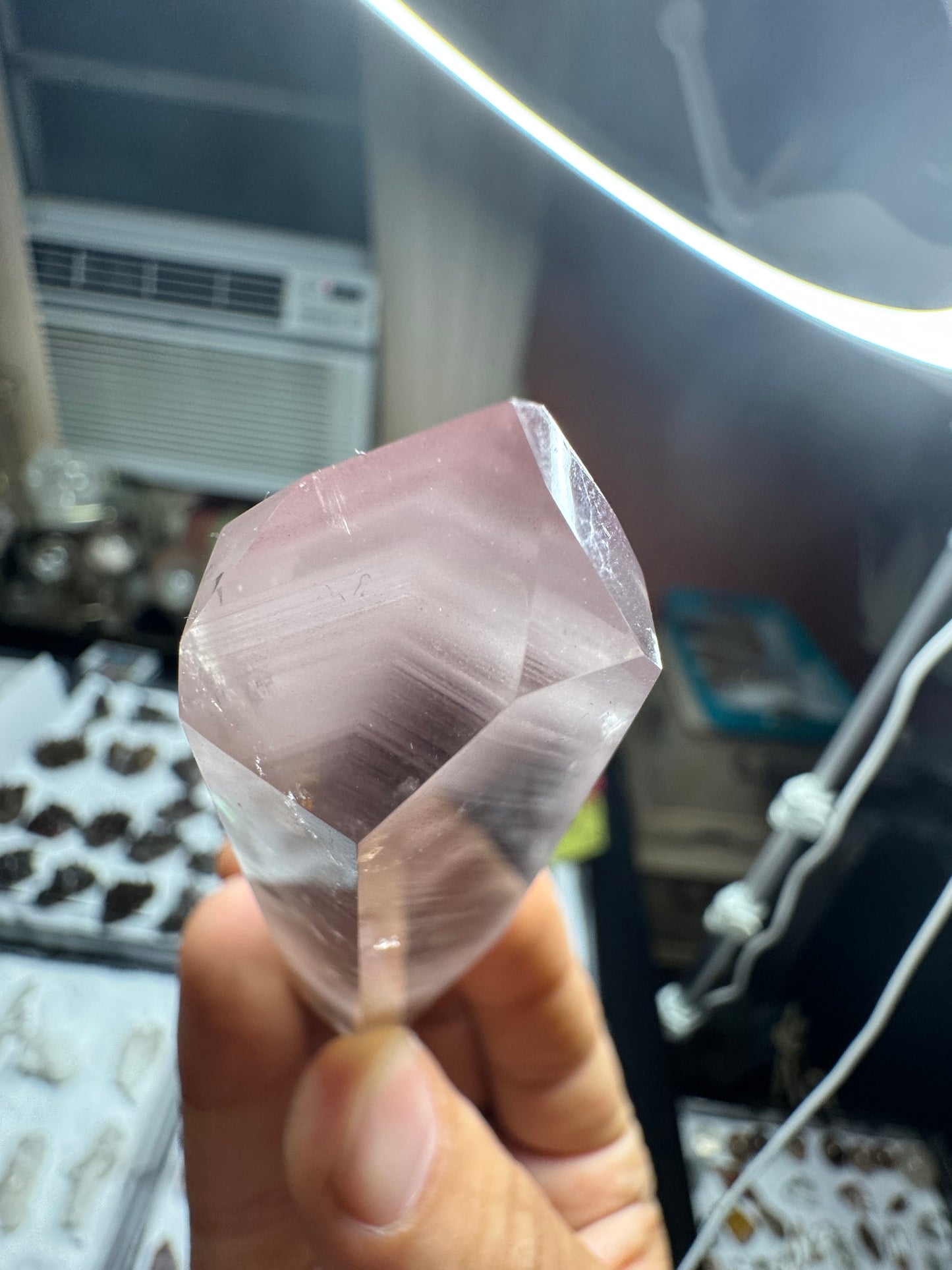 AAA+ Super Saturated Pink Lithium Quartz With Garden And Mica Tower