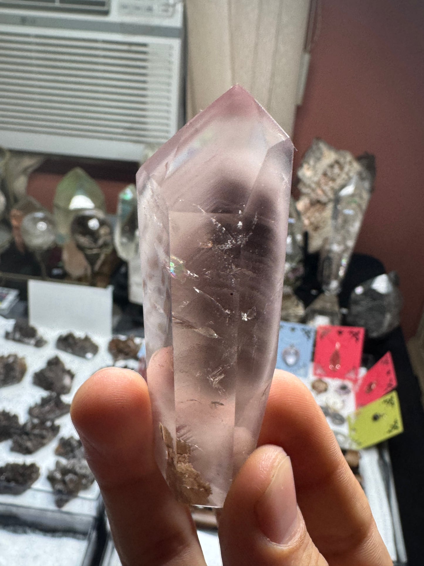 AAA+ Super Saturated Pink Lithium Quartz With Garden And Mica Tower