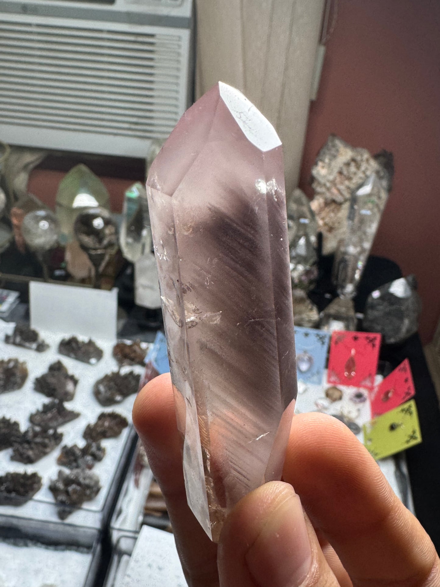 AAA+ Super Saturated Pink Lithium Quartz With Garden And Mica Tower