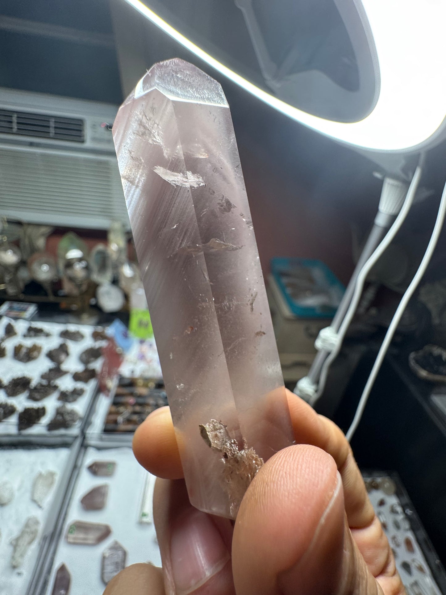 AAA+ Super Saturated Pink Lithium Quartz With Garden And Mica Tower