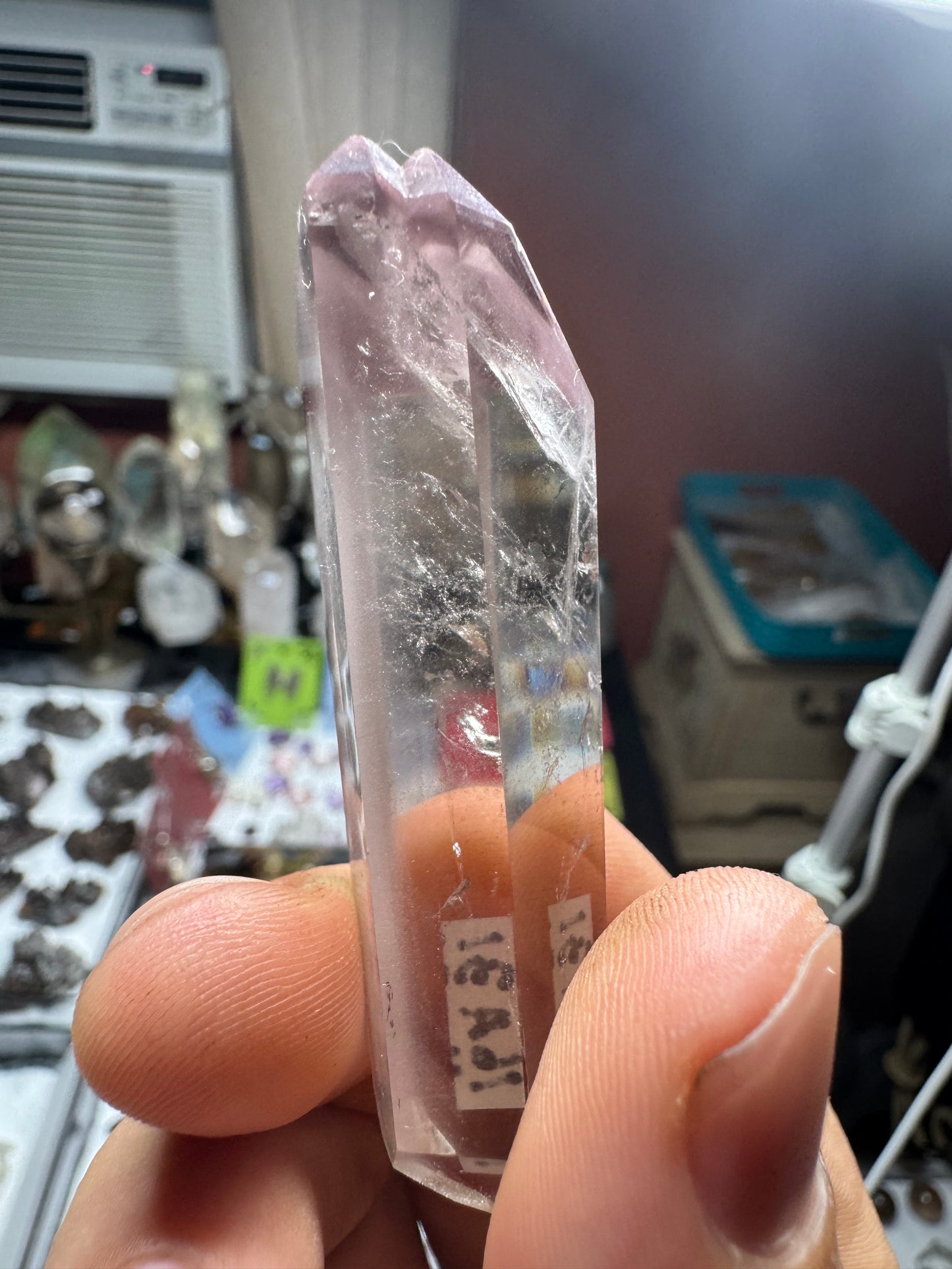 AAA+ Smoky Quartz Pink Lithium DT Point
