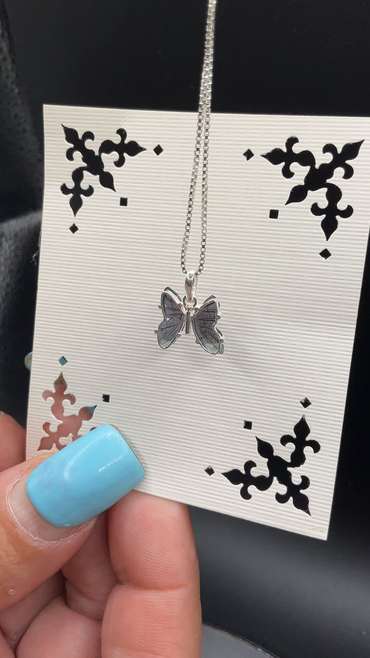 Blue Tourmaline 950 Silver Pendant