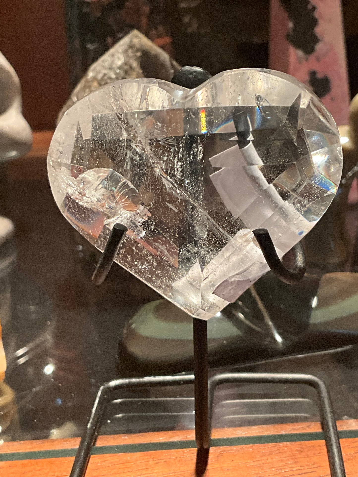 Clear Quartz Faceted Heart #2