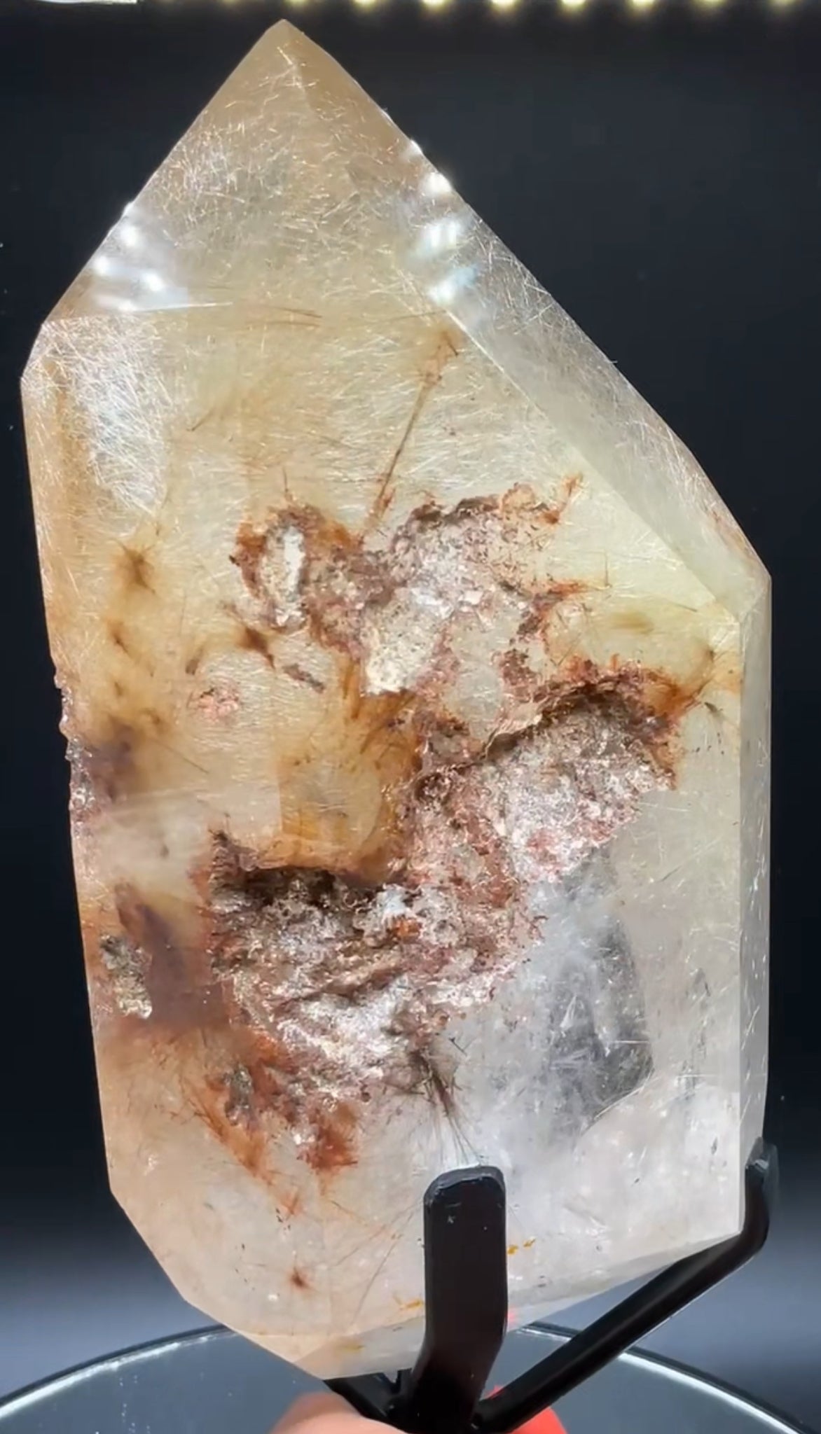 High Quality Collector Colorful Rutile Double Terminated Point