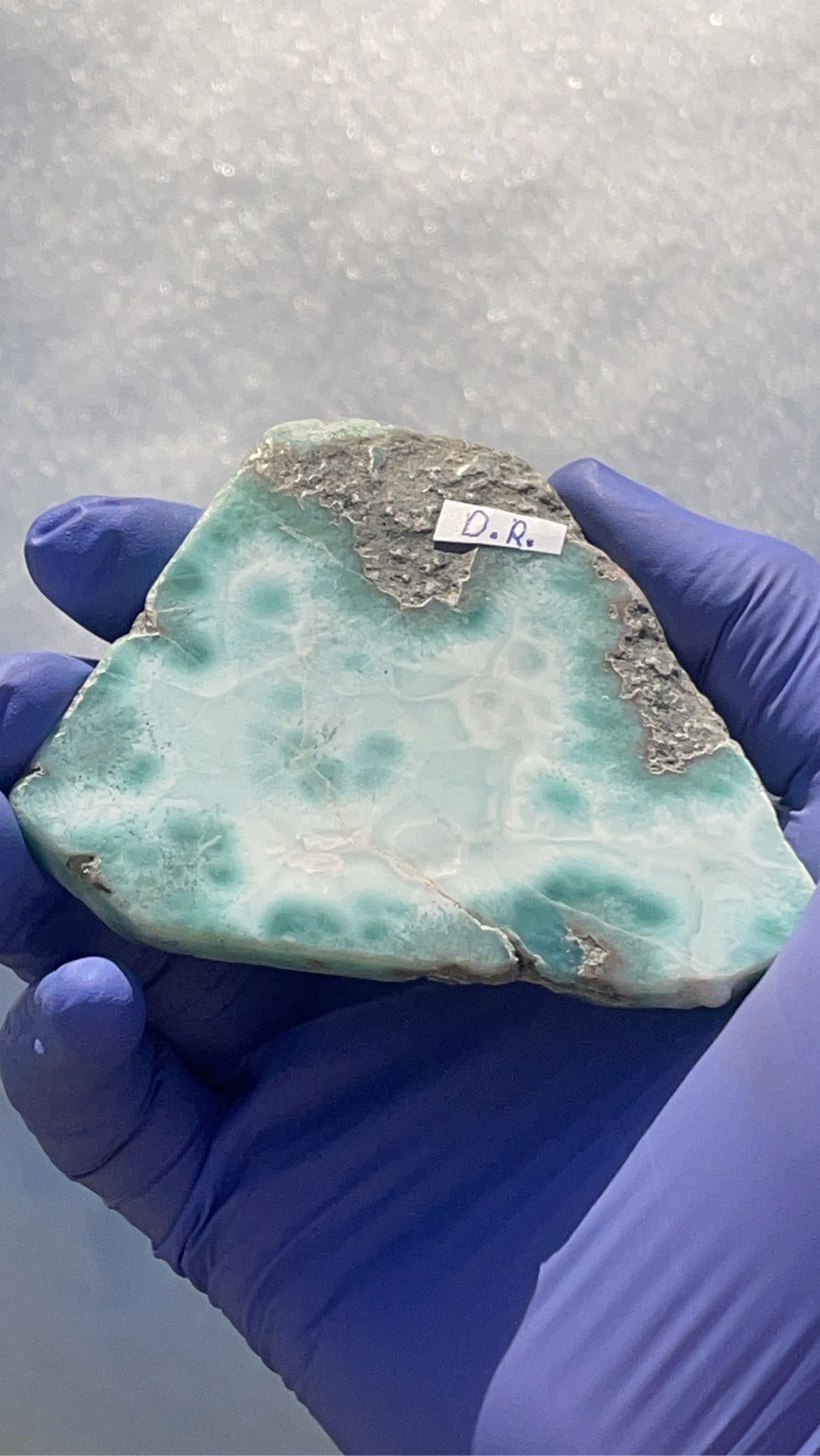 Larimar Slab/Charging plate from Dominican Republic