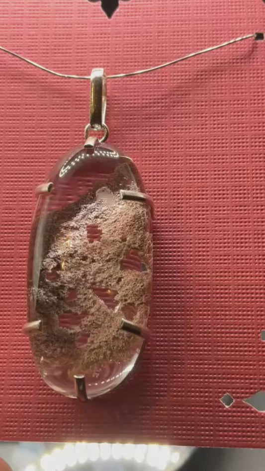 AAA Garden Quartz 950 Silver Pendant