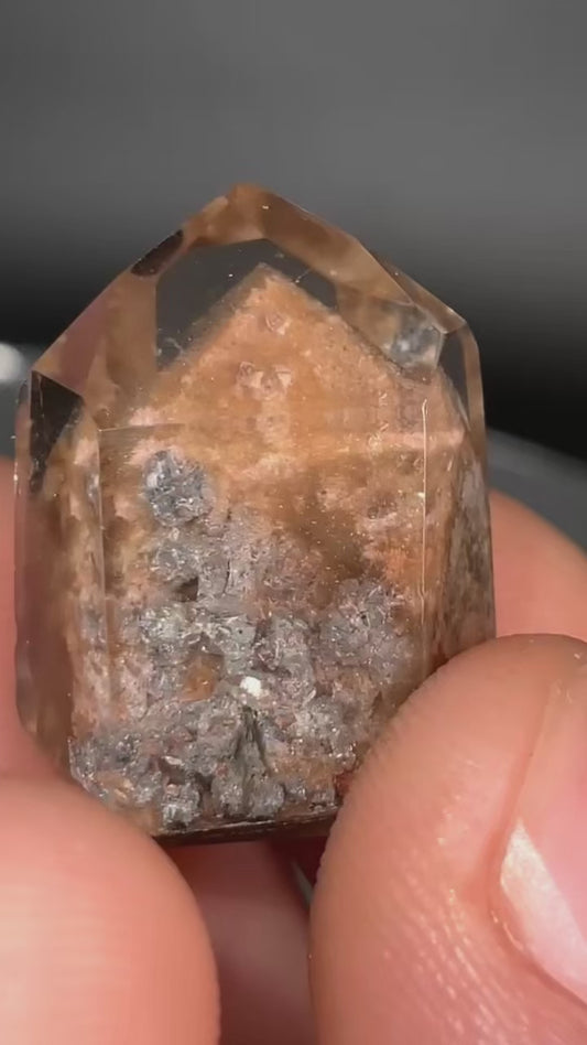 AAA Brown Chlorite Phantom With Lodalite Rutiles & Manifestation Cluster