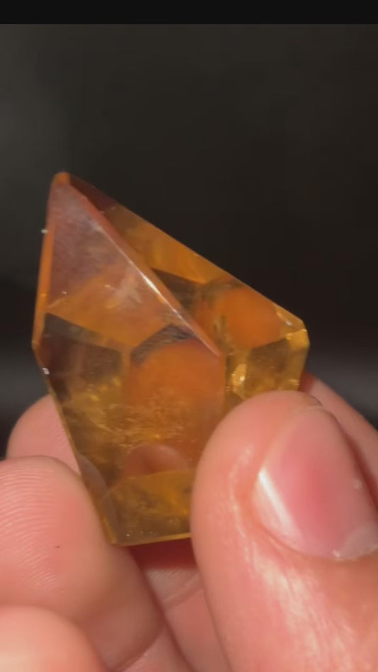 AAA Citrine Smokey Lemurian With Rainbows And Phantoms