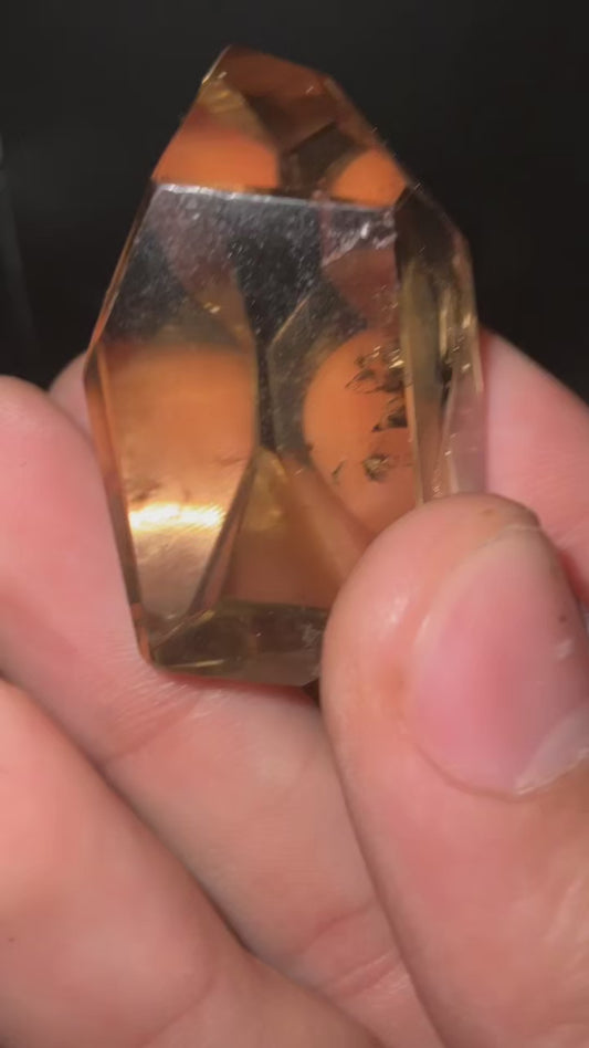AAA Citrine Smokey Lemurian With Rainbows