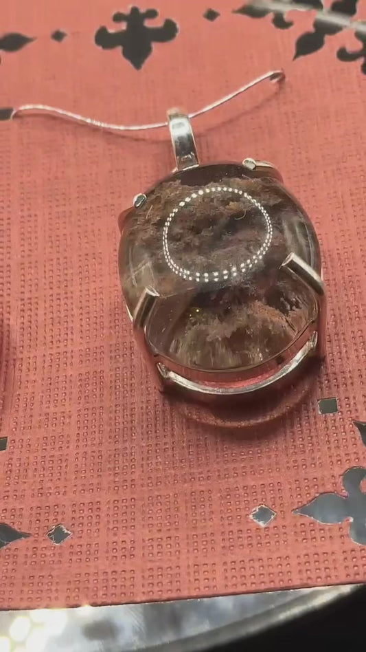 AAA Garden Quartz 950 Silver Pendant