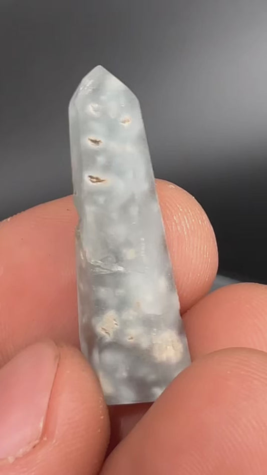 AAA Cotton Amphibole In Quartz Tower