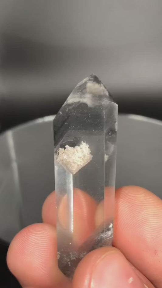 AAA Black Phantom & Lodalite Phantom Lemurian Double Terminated Point