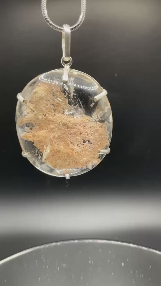 AAA+ Garden Quartz 950 Silver Pendant