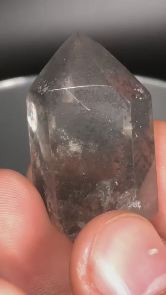 AAA Saturated Black Phantom Light Smoky Lemurian