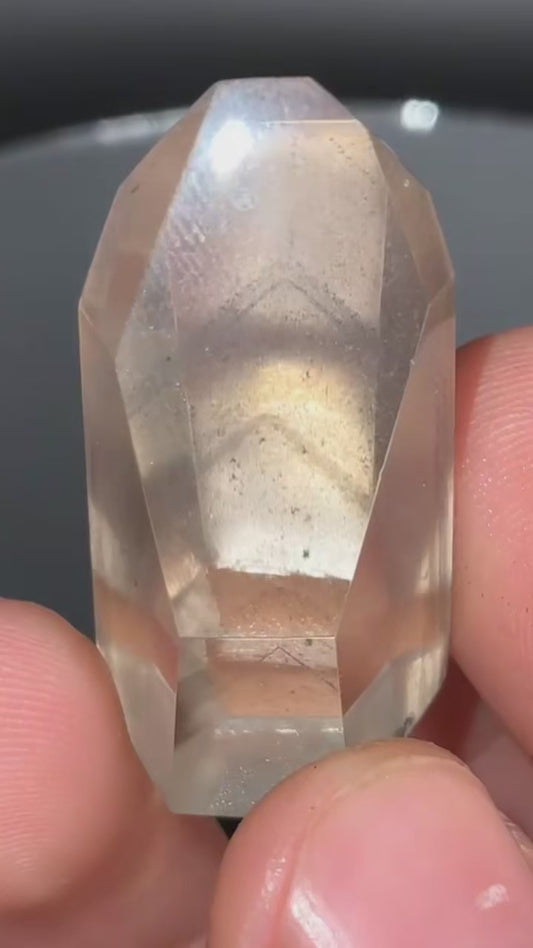 AAA Light Citrine Black Phantom Lemurian