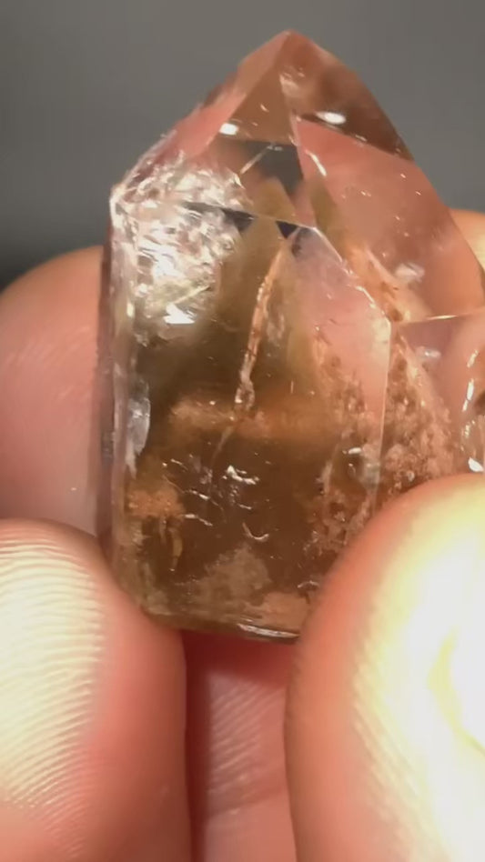 AAA Brown Chlorite Phantom With Lodalite And Cluster Manifestation