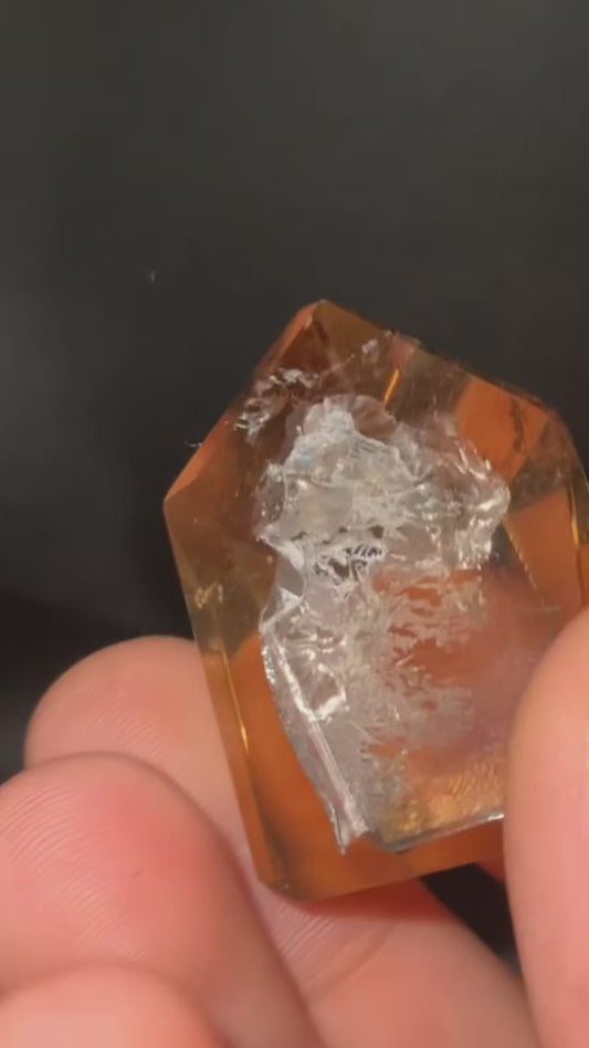AAA Smoky Citrine Lemurian With Phantoms & Rainbows
