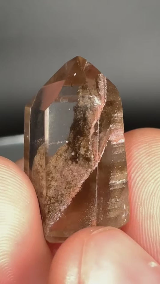 AAA Brown Chlorite Phantom With Lodalite