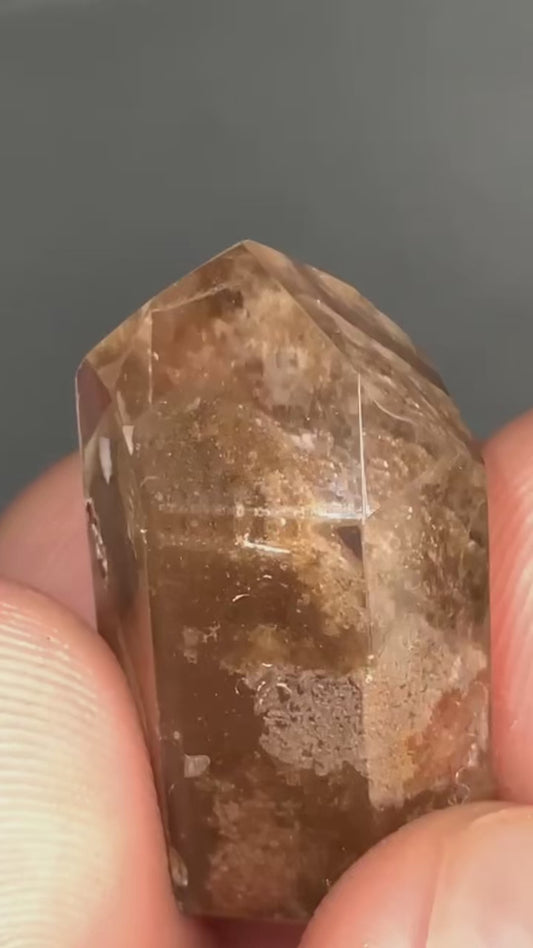 AAA Brown Chlorite Phantom With Lodalite & Some Rutiles