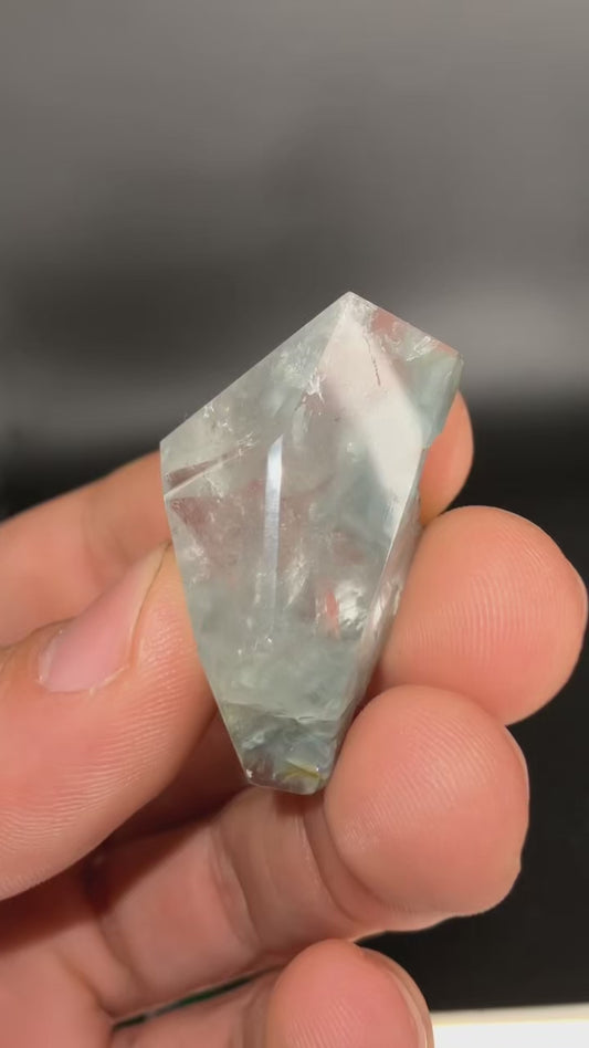 Blue Cotton Amphibole In Quartz