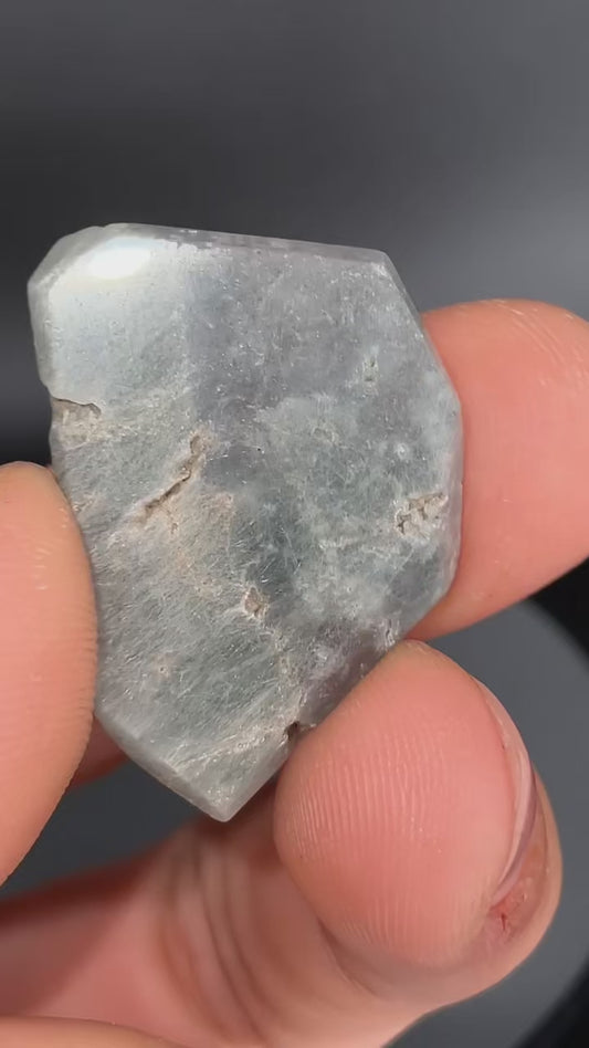 Blue Cotton Ball Amphibole Quartz