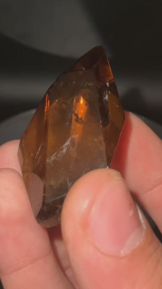 AAA Citrine Smokey Lemurian With Rainbows & Phantoms