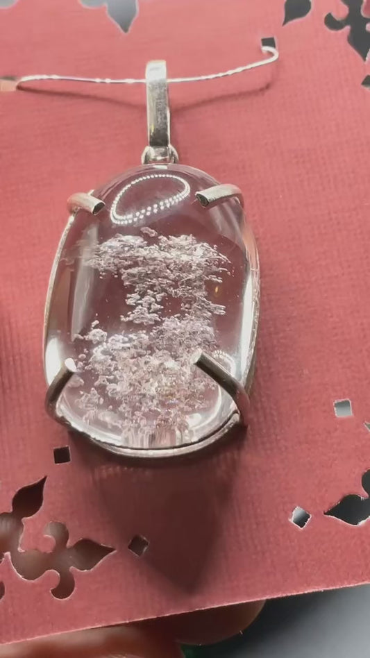 AAA Garden Quartz 950 Silver Pendant