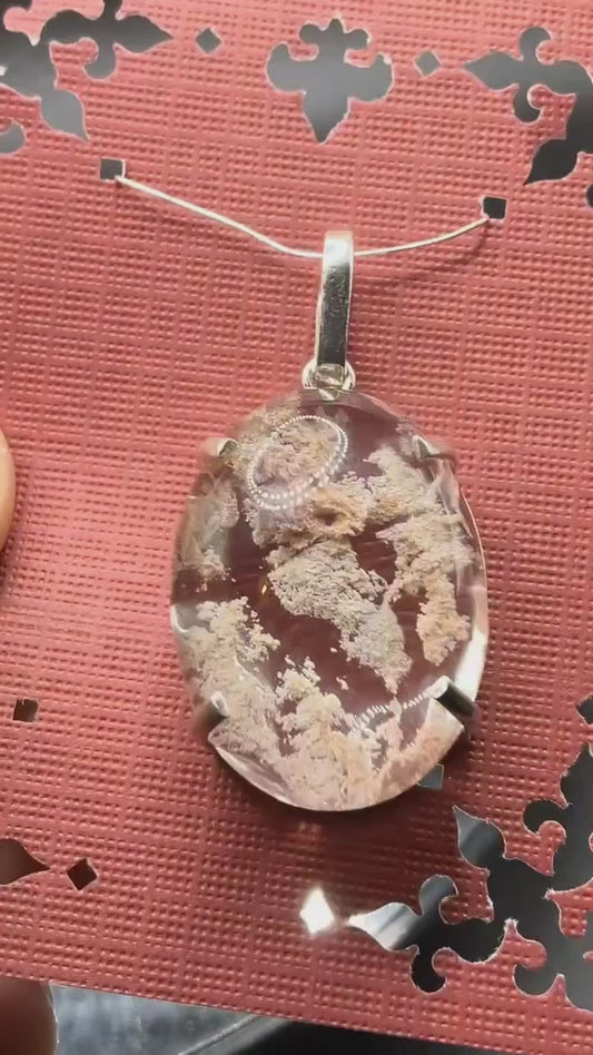 AAA Garden Quartz 950 Silver Pendant