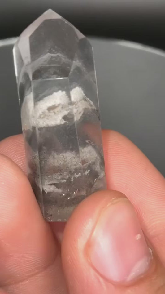 AAA Black Phantom And Lodalite Phantom Lemurian