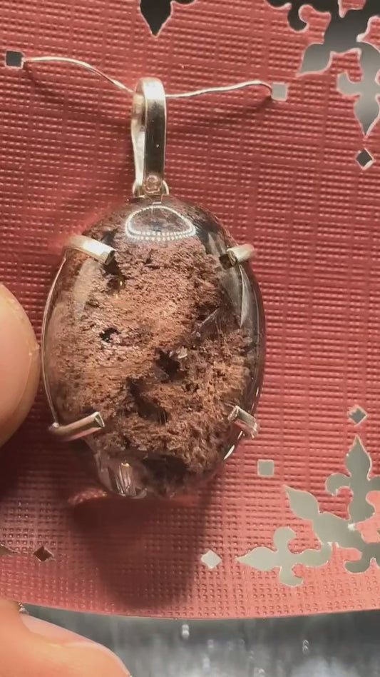 AAA Garden Quartz 950 Silver Pendant